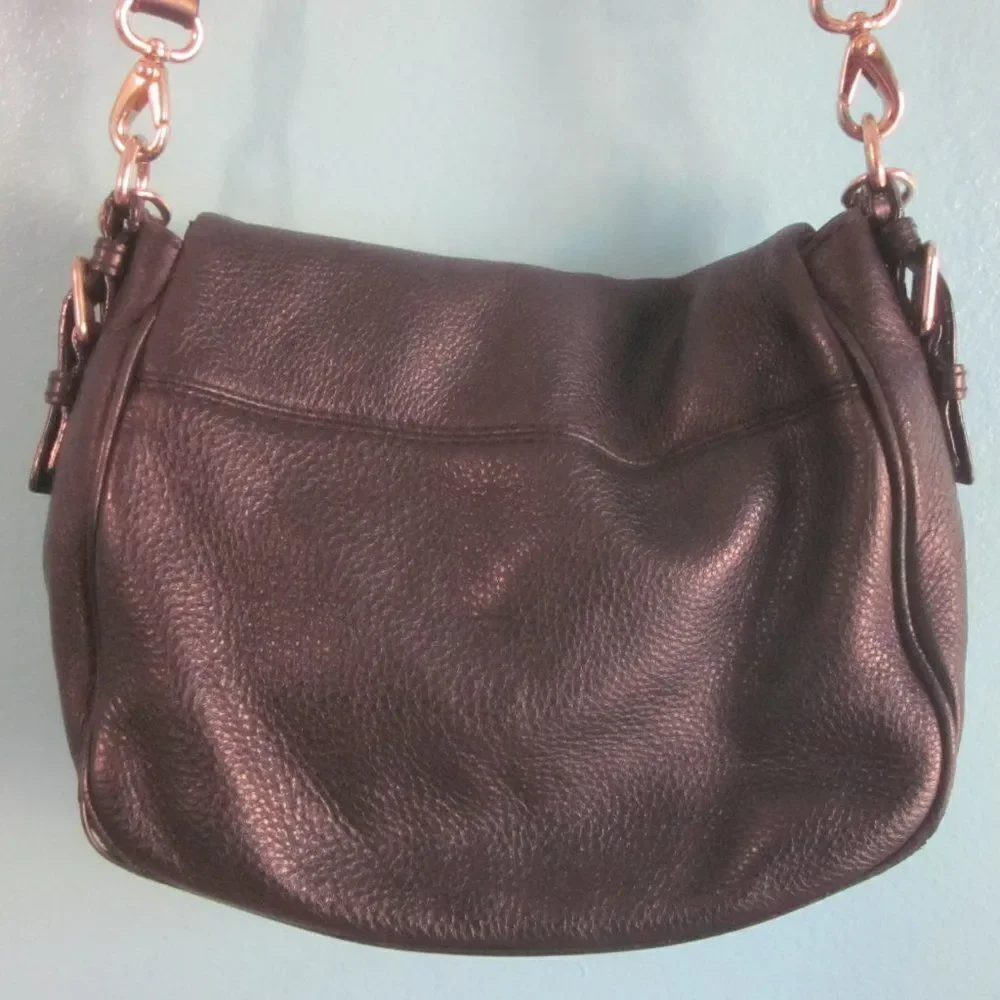 Kate Spade Black Pebbled Leather Purse Shoulder Bag Flap Top Bag